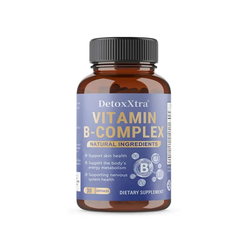 Vitamin B Complex Capsules Relieve Stress Energy Metabolism Nervous System & Immune Wellness Support Vegetable Capsules — image 8
