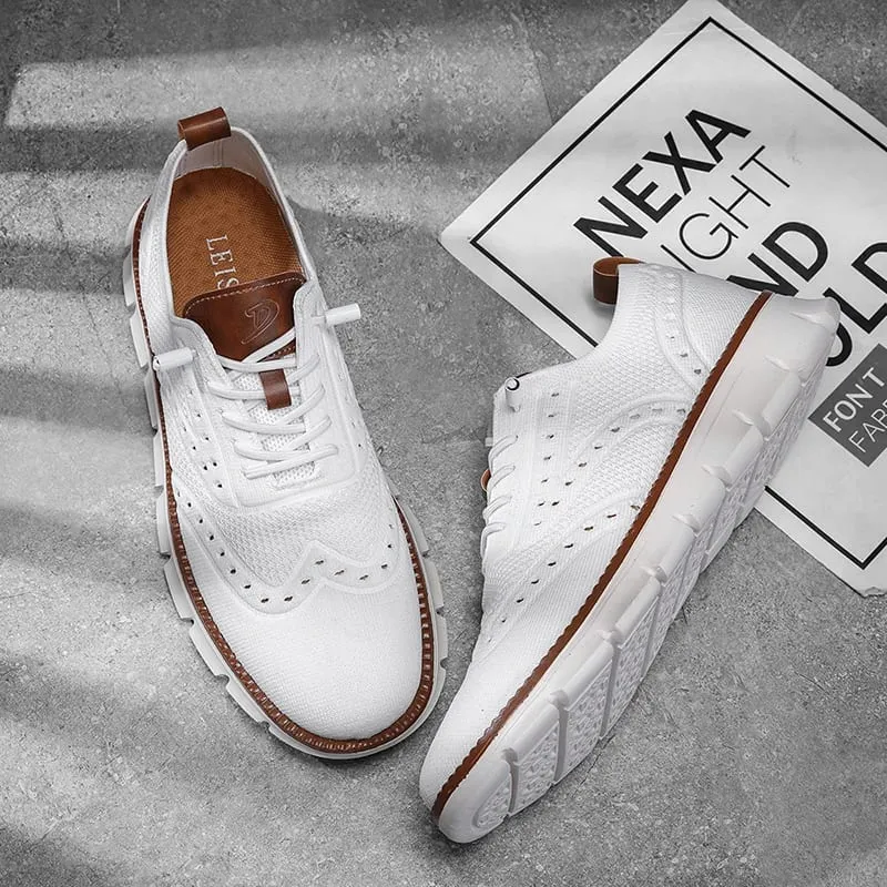 Men's Casual Shoes Mesh Breathable Business Office Shoes Designer Comfortable Soft Soled Fashion Shoes Sports Slip On Sneakers — image 4