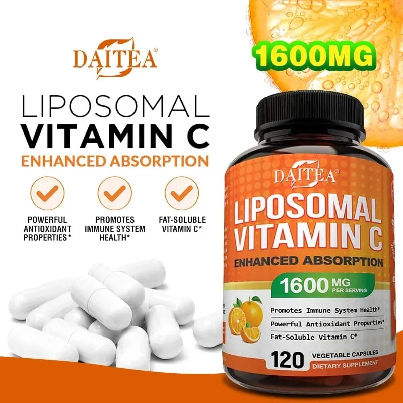 Vitamin C Liposomal 1600 Mg - Vitamin C Larut Lemak Sangat Boleh Serap Vitamin C Antioksidan Sistem Imun & Penggalak Kolagen — image 3