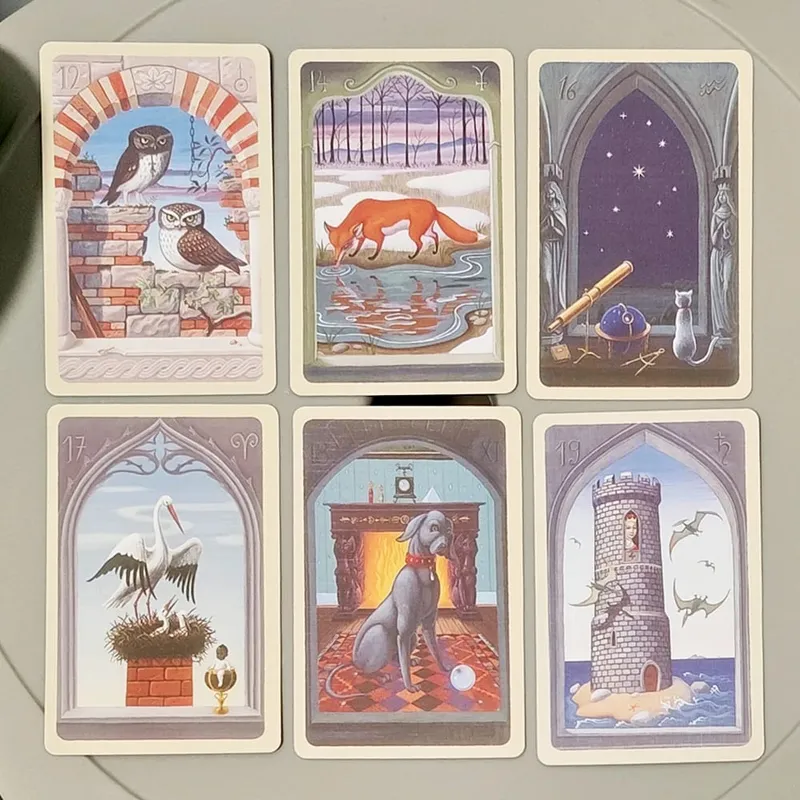 9*6cm Mystical Lenormand Deck Printed on 350GSM Double-embossed Cardstock 36 Pcs Lenormand Cards — image 3