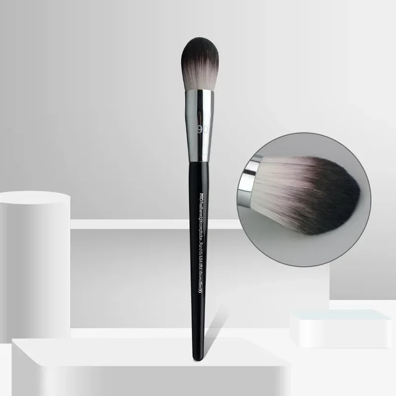 1 piece Pro Round Powder Makeup brushes Setting Make up brush Powder Contour synthetic Hair Angled Foundation wood handle — image 6