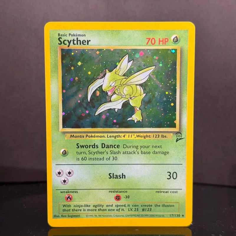 Pocket 2000 Base Set 2 OG Nostalgia Collectible Hitmonchan Scyther Clefable Pidgeot Mewtwo Traditional Holo Proxy — image 23