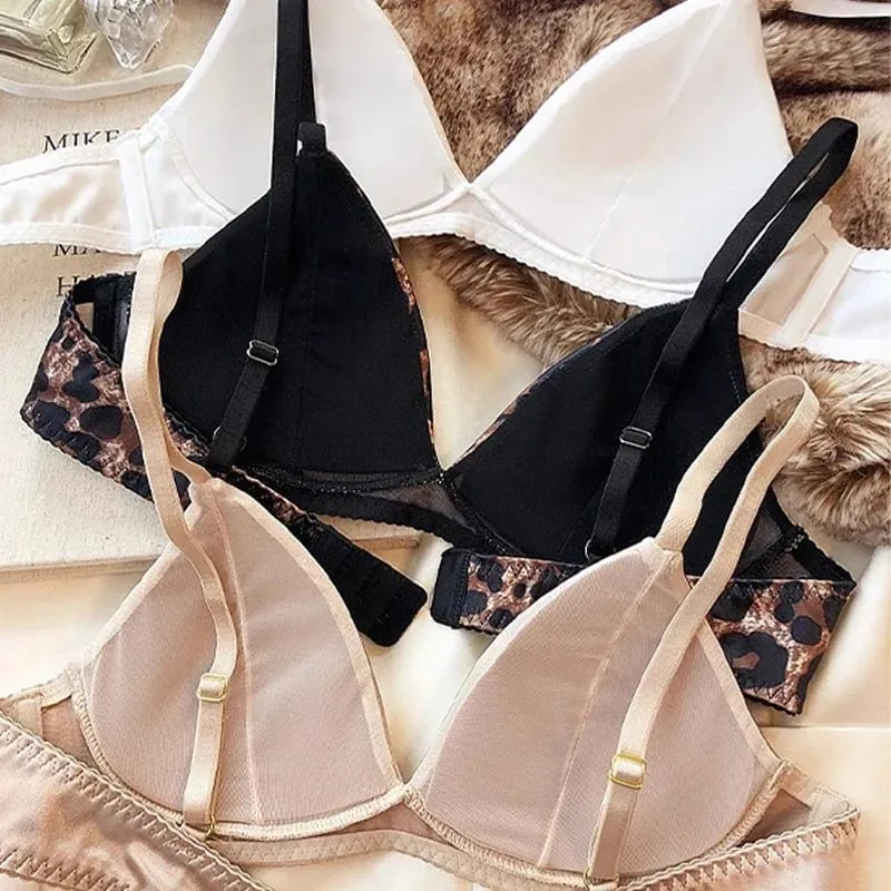 Frauen Sexy Dessous Heiße Unterwäsche Dreieckige Tasse Bh Set Kleine Brust Top Unterstützung Bh Komfortable Push-Up Bh Atmungsaktiv Nahtlose