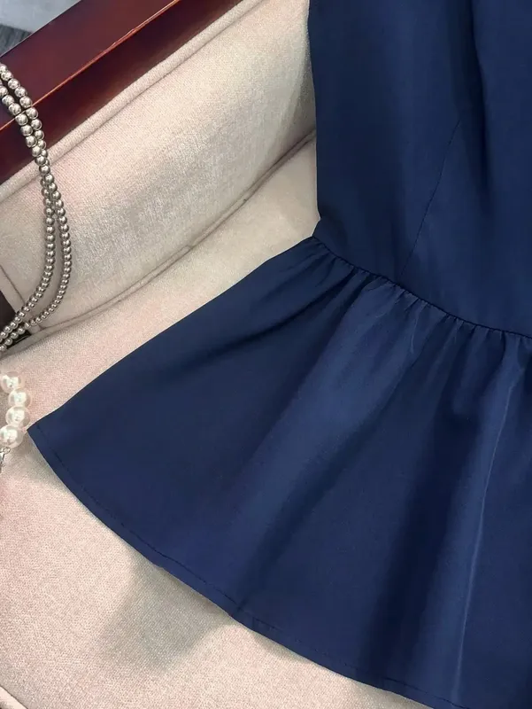 Slim-fit Cami with Ruched Back & Thick Straps Ruffled Hem Stretch Gathered Design for All Body Types — image 6