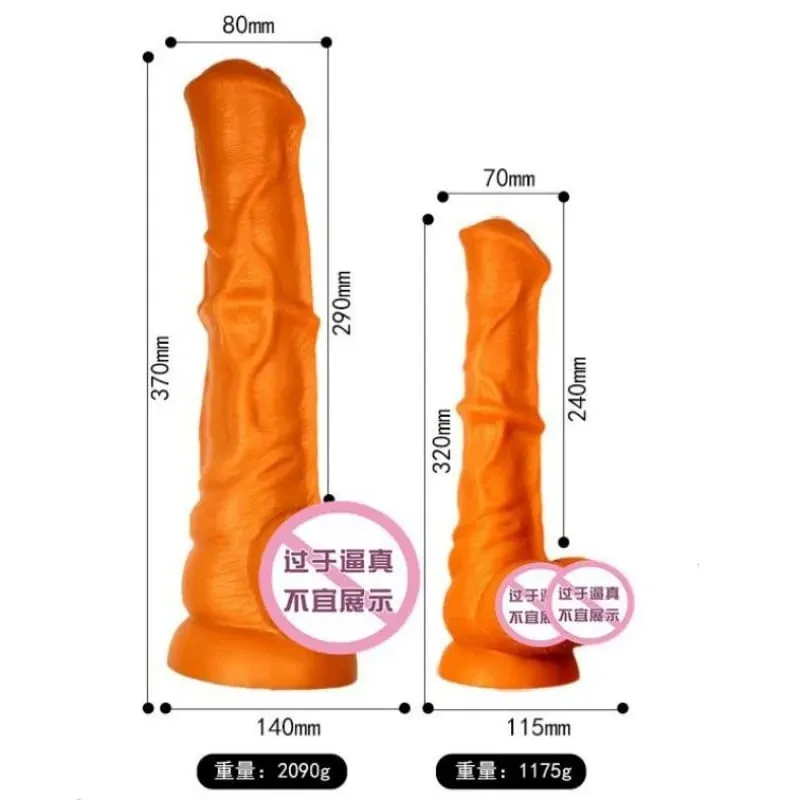 Huge Horse Dildo Realistic Animal Penis Anal Plug Simulation Big Dick Masturbator with Suction Cup Adults Sex Toys for Women Men — image 2