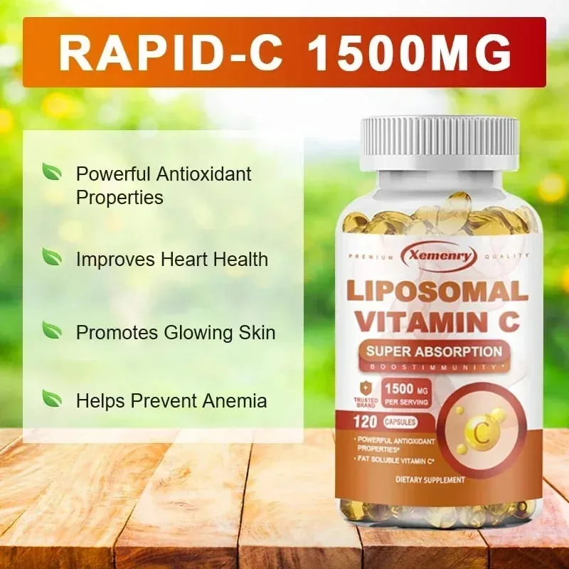 Liposomal Vitamin C Capsules - Powerful Antioxidant Promotes Collagen Production Skin Glow Supports Heart Immune Health — image 6