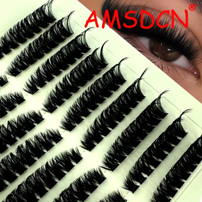 9-row fluffy curly eyelash bundle extension line 60D/80D left/right cat eye eyelash extension line can be reused — image 3