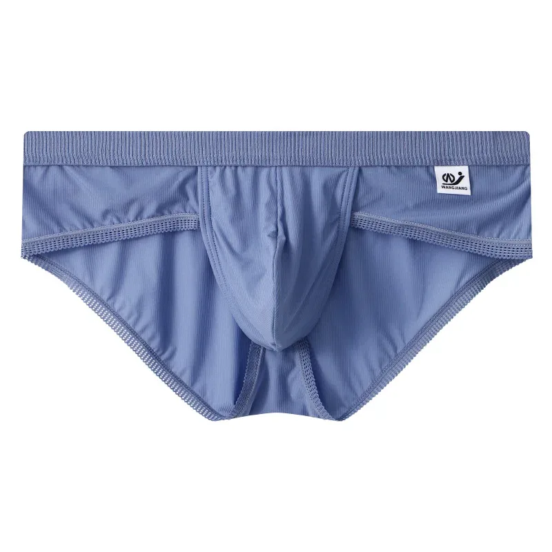 Men's Ice Silk Seamless Briefs Ultra-Thin Breathable Underwear with Sexy U Convex Pouch Mid-Waist Comfortable Summer Shorts — image 24