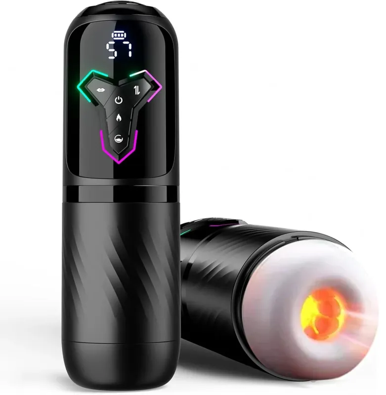 APP Control Male Automatic Masturbator Cup Vibrating Thrusting Sucking Heating Penis Pump with LCD Display Adult Sex Toy for Men — image 1