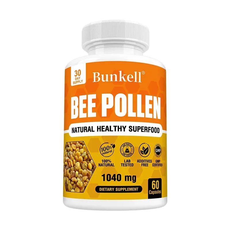 Bienenpollen-Ergänzungsmittel, 100 % natürlich, roher Bienenpollen, vegetarische Kapseln, probiotisches Superfood, Verdauung, Immununterstützung und Energie — image 9