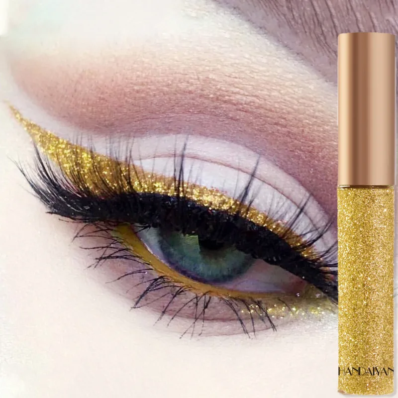 Glitter Liquid Eyeliner Pen Sparkly High Shine Pigment Stage Diamond Eyeshadow Long Lasting Waterproof Eye Makeup