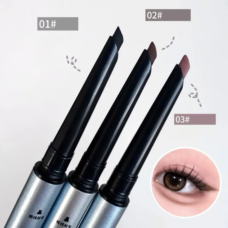 1pc Double Head Ultra-fine Matte Red Brown Eyeliner Pen Waterproof Black Brown Eyeliner Gel Pencil Quick Dry Easy Wear Eye Liner — image 4