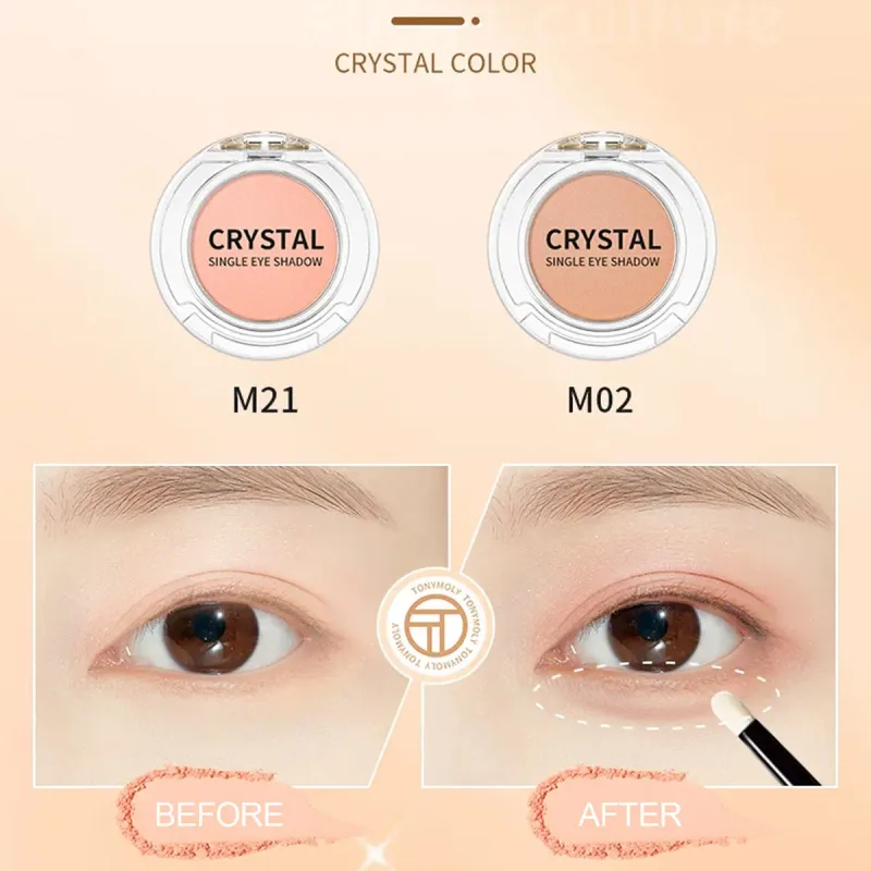 Crystal Single Eye Shadow Silky Smooth Eye Powder Long Lasting Eye Color Buildable Color Korean Cosmetic Korean Makeup — image 2