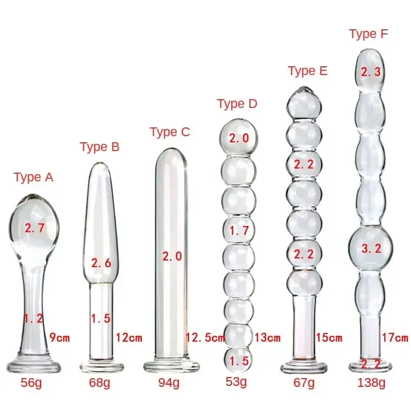 Sumbat Anal Kaca Enam Gaya Manik-manik Menarik Penggunaan Ganda Dildo Kecil Sumbat Bokong Masturbasi Pelebaran Posterior Mainan Seks Dewasa — image 2