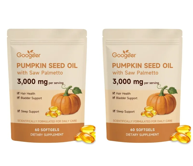 Googeer Pumpkin Seed Oil Softgels with Saw Palmetto 3000mg Hair Health Bladder Comfort Sleep Support Supplement 60 Softgels — image 8