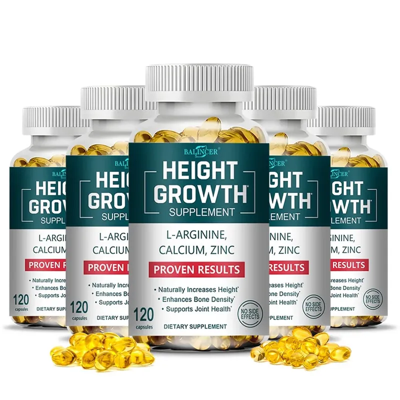 Height Growth Supplements Calcium Vitamin D3 Zinc Bone Strengthening Natural Height Increase for Children Teens Adults — image 9