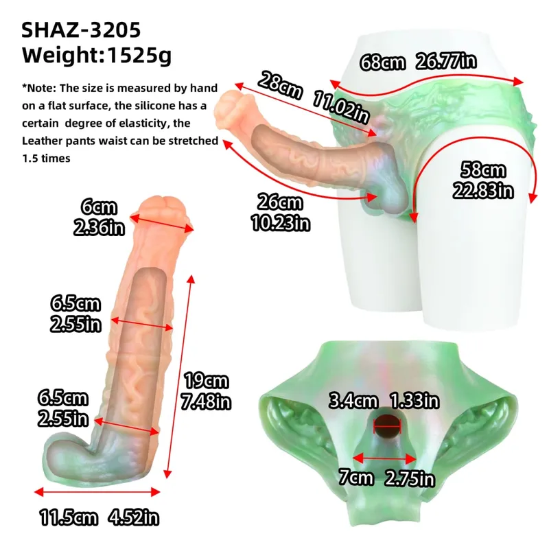 Strap On Long Horse Dildo Sheath Silicone Harness Dildo Panties Wearable Penis Sleeve Adult Sex Toy for Men Reusable Condom — image 11