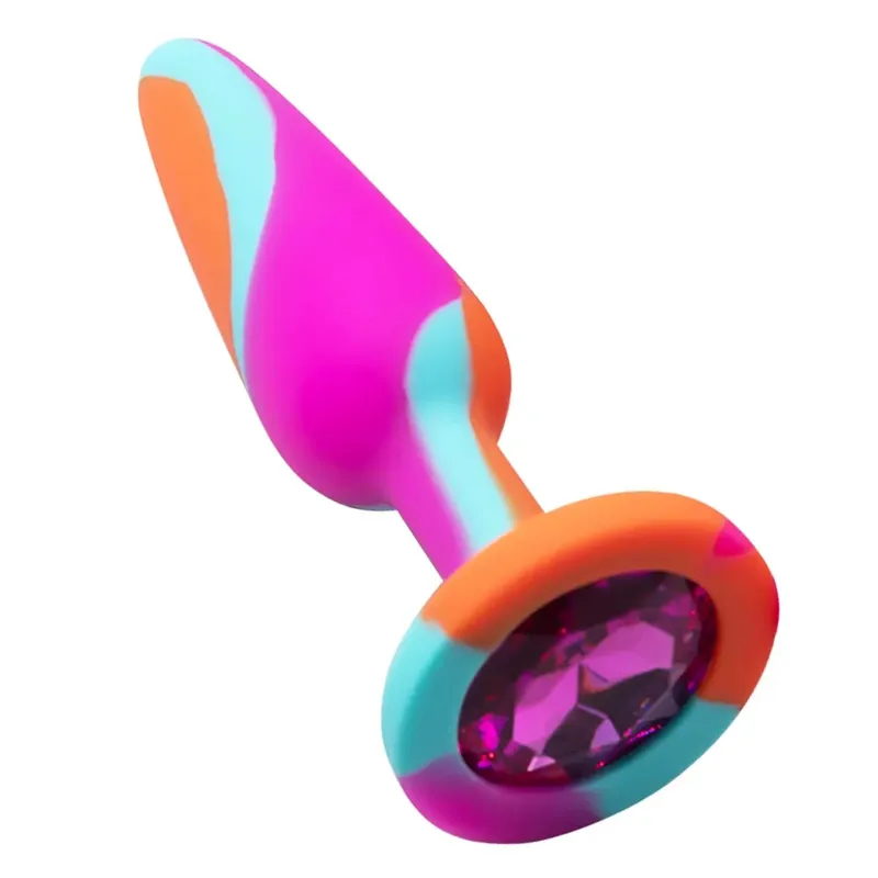 Silikon analplugg för kvinna 3 storlekar Butt Plug Crystal Base Sexleksaker Analleksaker Sexpropp Vuxenleksaker Analtränare för par