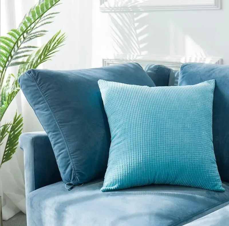 Solid Luxury Square Cushion Cover 30x50/40x40/45x45/50x50cm Soft Decorative Throw Pillow Case for Sofa Car Home — image 15