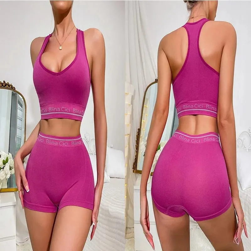 Women's Letter Print 2 Piece Scoop Neck Bra and Mid Rise Boyshort Lingerie Set — image 8