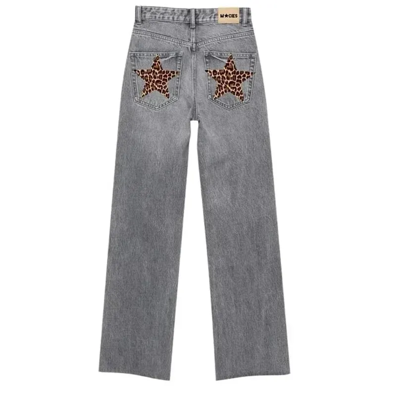 2026 High street coated micro-flare jeans American retro heavy industry men and women black gothic retro casual loose jeans — image 11
