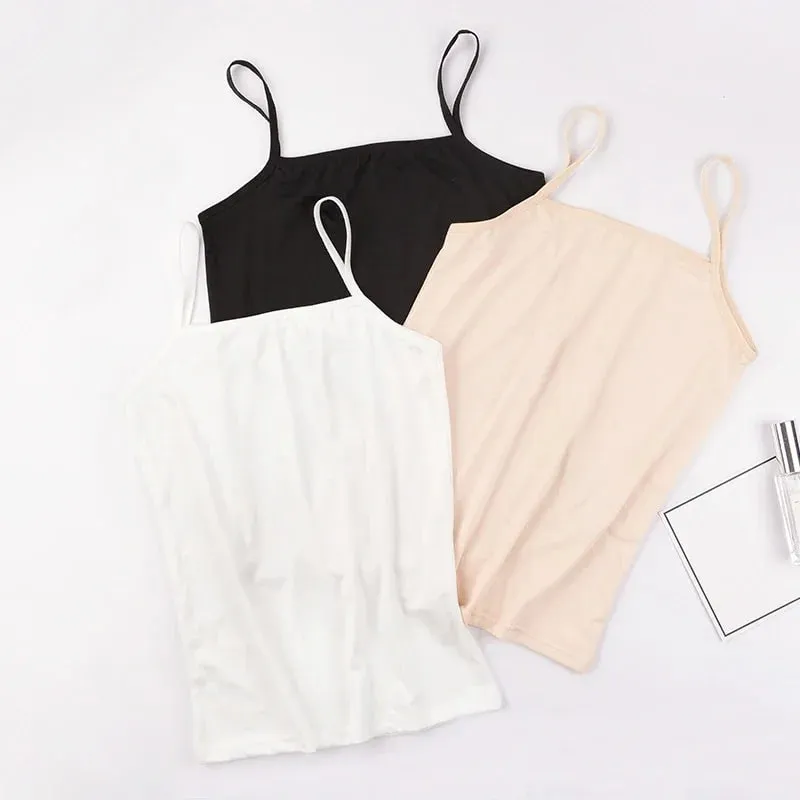 Summer Sexy Camisoles Women Crop Top Sleeveless Shirt Sexy Slim Lady Bralette Tops Strap Skinny Vest Camisole Base Vest Tops — image 5