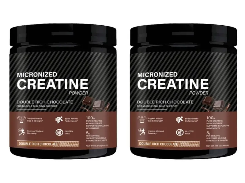 Micronized Creatine Monohydrate Powder 5g Supports Muscle Strength Workout Recovery & Training Performance Chocolate Flavor 300g — image 8