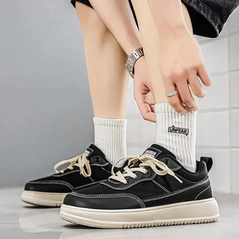 New Wide Toe Men Shoes Casual Versatile Soft Sole Wide Last Shoes Walking Sneakers Breathable Mesh Comfortable Barefoot Shoes — image 6