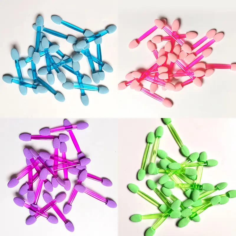 20PCS Disposable Dual Sides Eye Shadow Sponge Applicators with Different Length Shape Eyeshadow Brushes Makeup Applicator — image 1