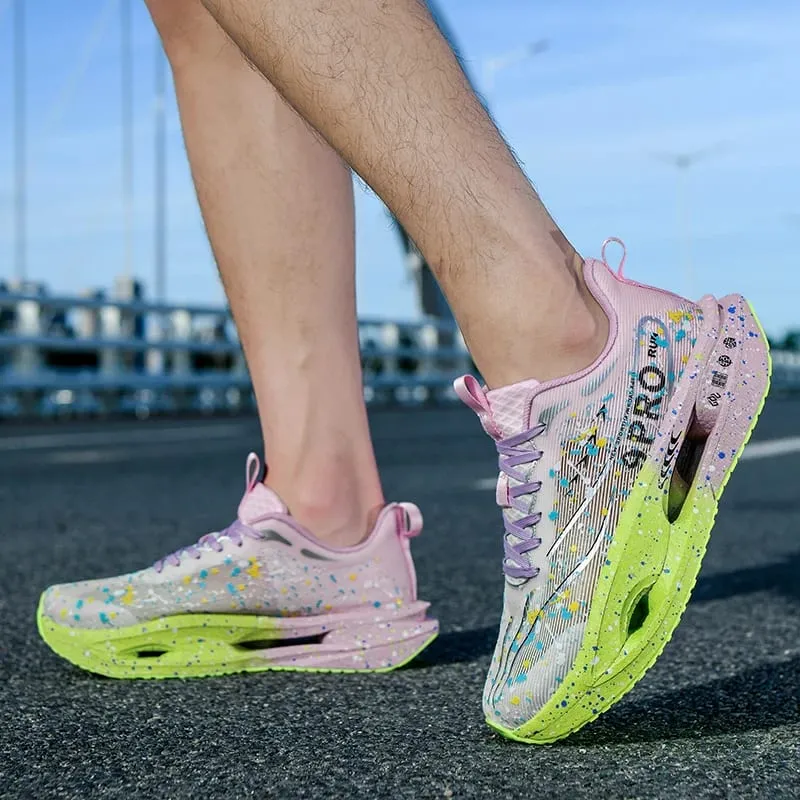 2025 Sneakers Lelaki Baharu Pendarfluor Malam 3.0 Plat Karbon Kusyen Larian Kasut Lari Stabil Kasut Latihan Lantunan Kasut Jog — image 3