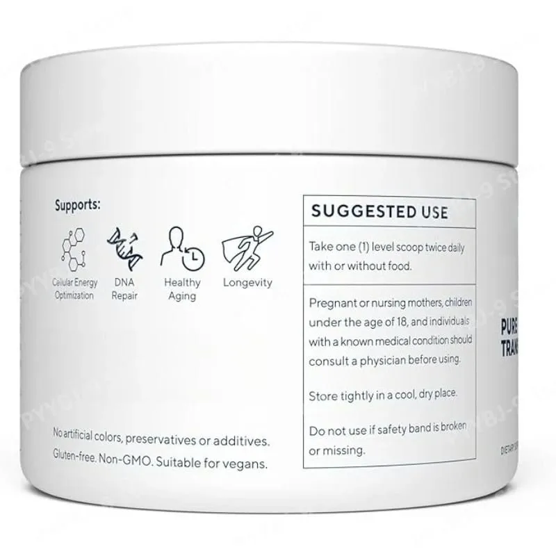 NMN Powder 100g Nicotinamide Mononucleotide 500mg Per Serving Fast Dissolving Formula High Purity Vegan Friendly Supplement