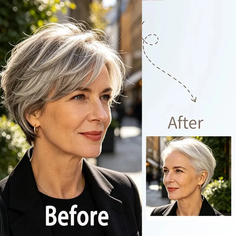 Synthetic Short Toppers Hair for Women Fluffy Covering Volume Hair Pieces With Bangs Fake Hairpiece for Thin Hair — image 7