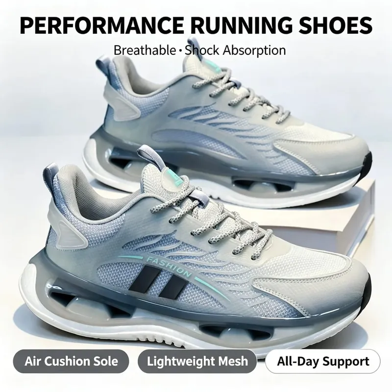 Men's Marathon Running Shoes Carbon Plate Air Cushion Breathable Nonskid Lightweight Athletic Walking Sneakers Free Shipping — image 2