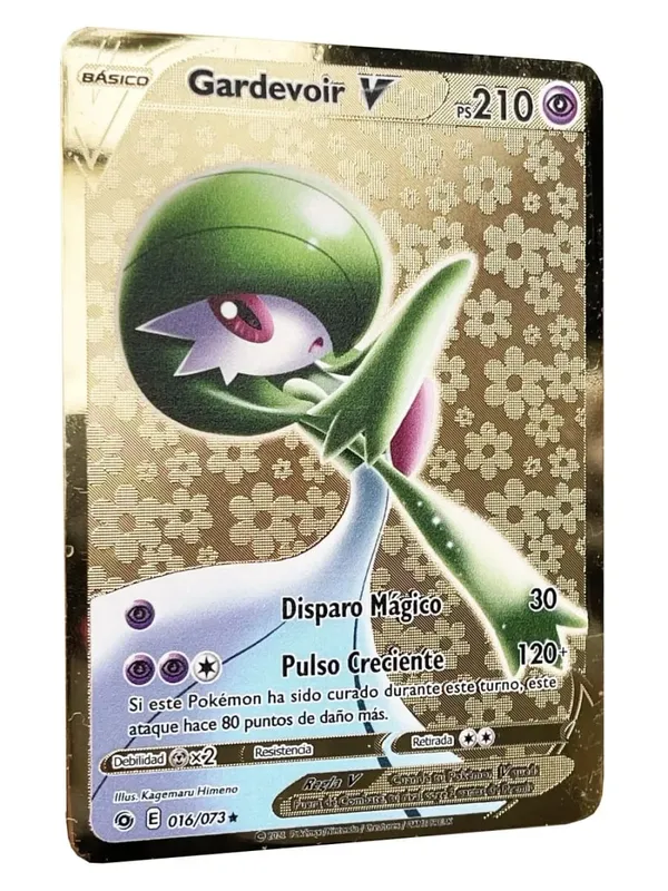 Pokemon Metal Cards in Spanish Pikachu Arceus Charizard DIY Trading Flash Card Anime Cartoon Gift — image 23