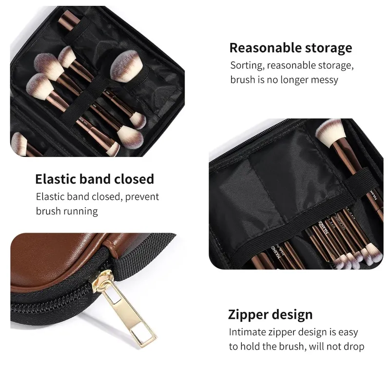 Pro Makeup Brush Kit 20pcs Brushes with Storage Bag Dual End Foundation Powder Blush Eyeshadow Brush Beauty Blending Kit — image 4
