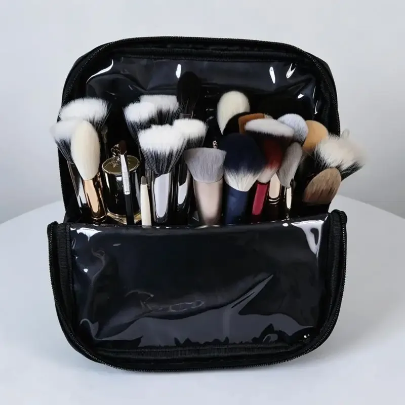 1Pcs Foldable Makeup Artist Storage Makeup Brushes Pouch Stand-up Makeup Brushes Storage Bag With Adjustable Dividers
