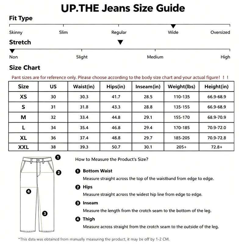 UP.THE Men Baggy Wide Leg Jeans Vintage Washed Black Gray Denim Pants Y2K Loose Cherry Blossom Embroidery Heart Letter Print Streetwear Jeans for Daily Hip Hop Casual Outfits — image 9