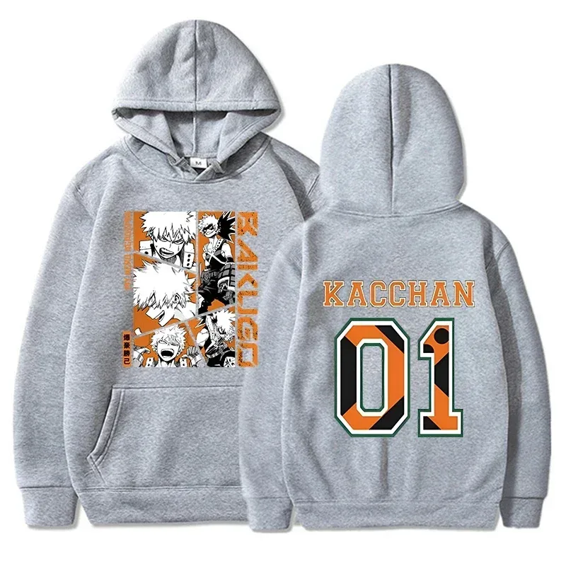 Anime Bakugou Katsuki printed hoodies for men and women, fashionable pullovers for autumn and winter, and women's sweatshirts — image 8