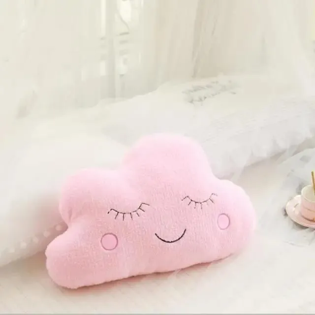 Hot Stuffed Cloud Moon Star Raindrop Plush Pillow Soft Cushion Toys For Children Baby Kids Girl Christmas Gift Room Car Decor — image 11