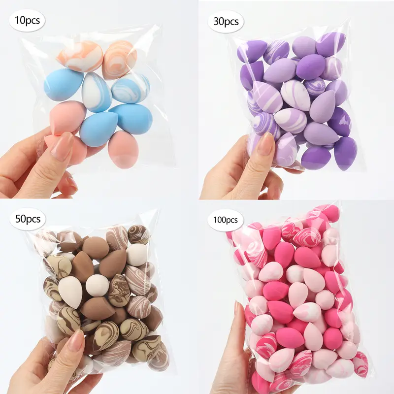 10/20/30/50/100Pcs Mini Makeup Sponges Expand When Exposed to Water Can Be Used Both Wet and Dry Suitable for All Skin Types — image 1