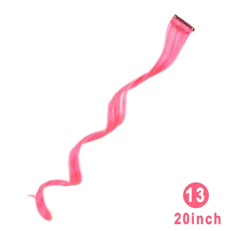 22 Inch Wavy Clip In Hair Extensions Double Weft BB Clip Synthetic Hair No Tangle No Shedding for Women Daily Party Cosplay — image 9