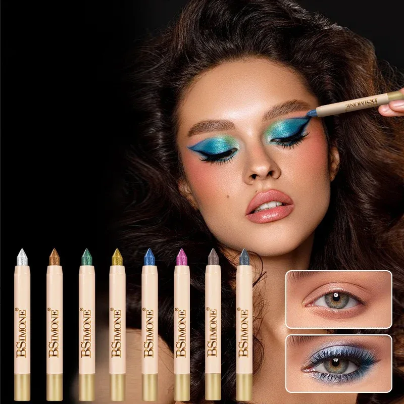 1PC Pearlescent Eyeshadow Sticks High Pigmented Eyeshadow Pencil Glitter Waterproof Long-Lasting Eye Makeup Non-Smudged