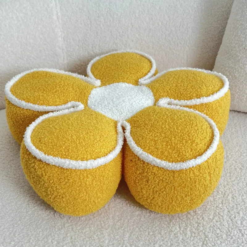PP Cotton Filled Sunflower Pillow Flower Petal Shape Sofa Cushion Headrest Backrest Pad Living Room Bedroom Bay Window Decor — image 10