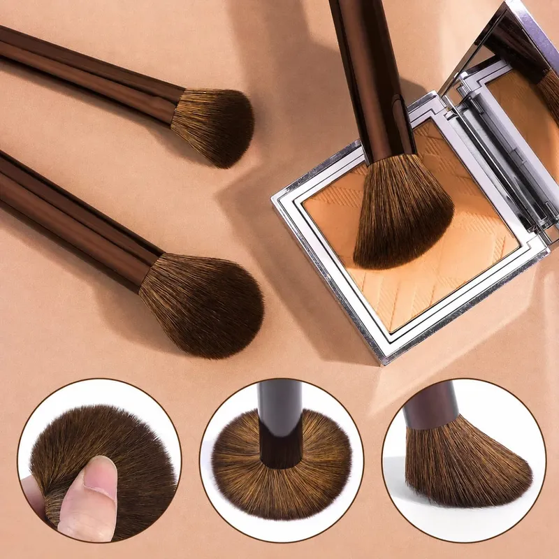 Makeup Brush Set - 18pcs High-Value Multi-Functional - Including 15 Makeup Brushes + 2 Powder Puffs + Makeup Bag - Travel-Friend — image 4