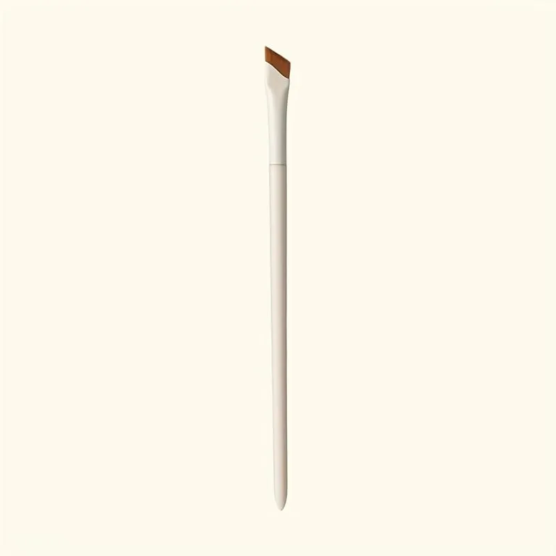 1pc Porcelain White Precision Angle Eyeliner Pencil And Eyebrow Brush Set - Nylon Brush Suitable For All Skin Types — image 2
