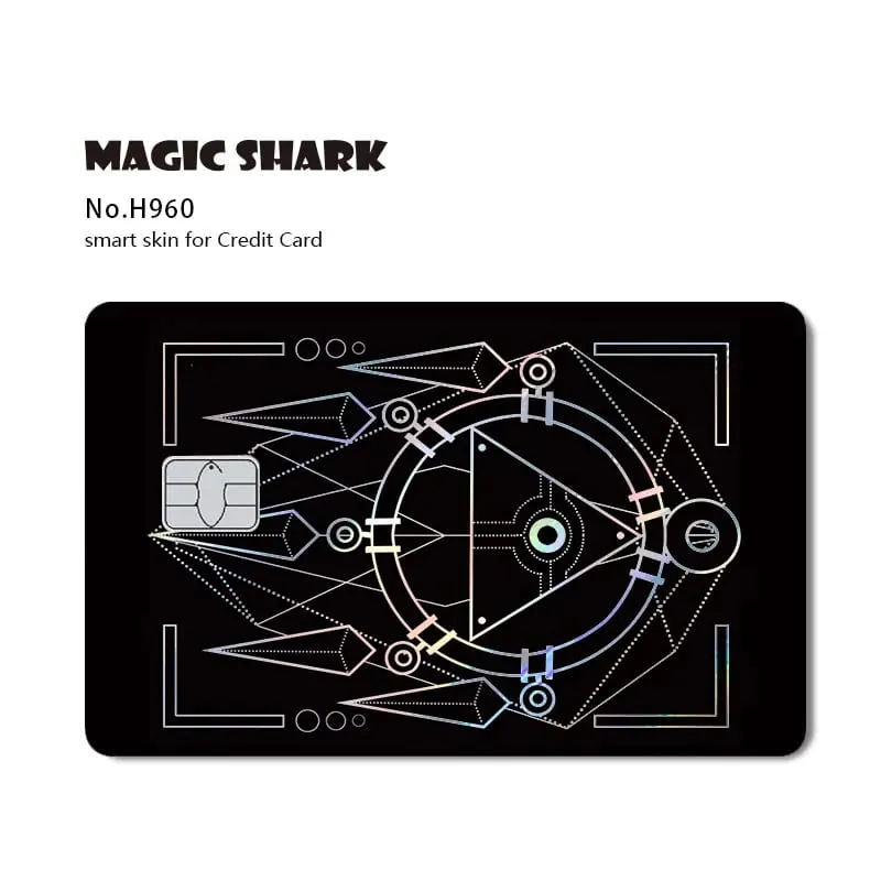 Magic Shark Yo-gi-oh Blue Eyes Dragon Game Shinny Holographic Laser Debit Credit Card Sticker Film Skin Front Cover — image 26