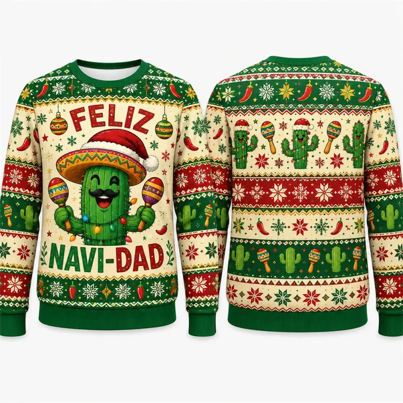 I Am The Tree Cat Christmas Sweatshirt 3D Graphics Crew Neck Long Sleeve Men Women Funny Ugly Xmas Holiday Party Autumn Pullover