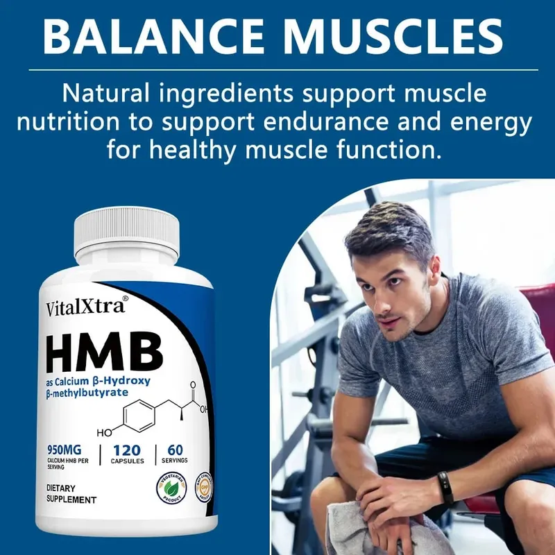 Highly Absorbable HMB Supplement – ​​Supports Muscle and Movement Enhances Strength and Reduces Skeletal Muscle Damage