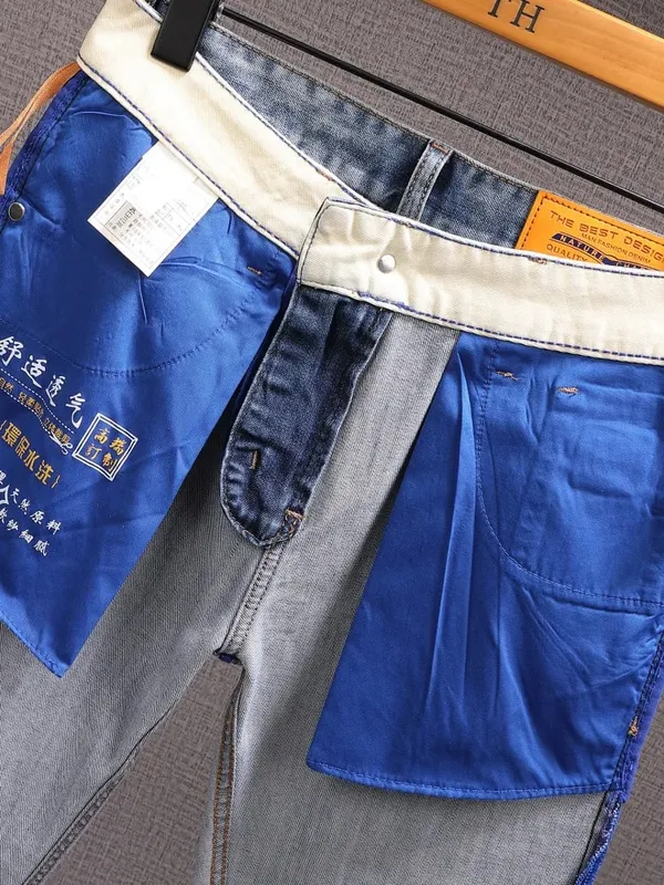 High-end Summer Thin Jeans Men20252023 Trend Embroidered Straight Casual Luxury Long Pants — image 6