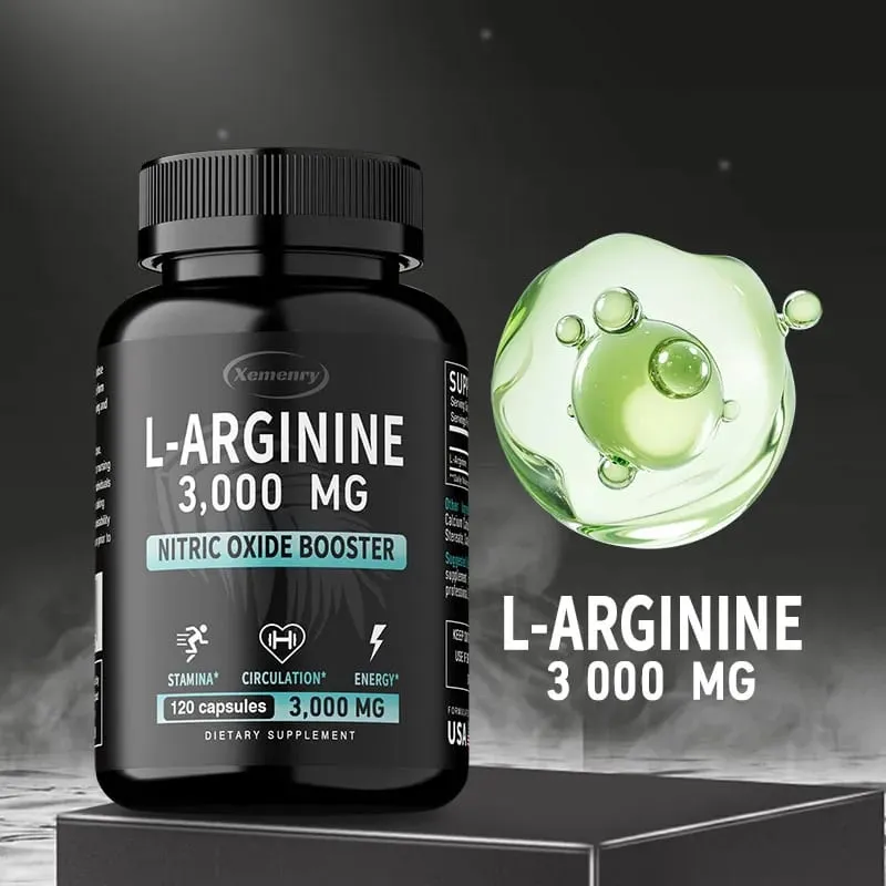 L-Arginine Capsules Supplement - for Energy Strength and Endurance Support During Exercise | Muscle Mass Non-Gmo — image 4